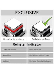 Showerdrape Sucção Cesta Retangular de Parede Pushloc - Imagem 4 de 5