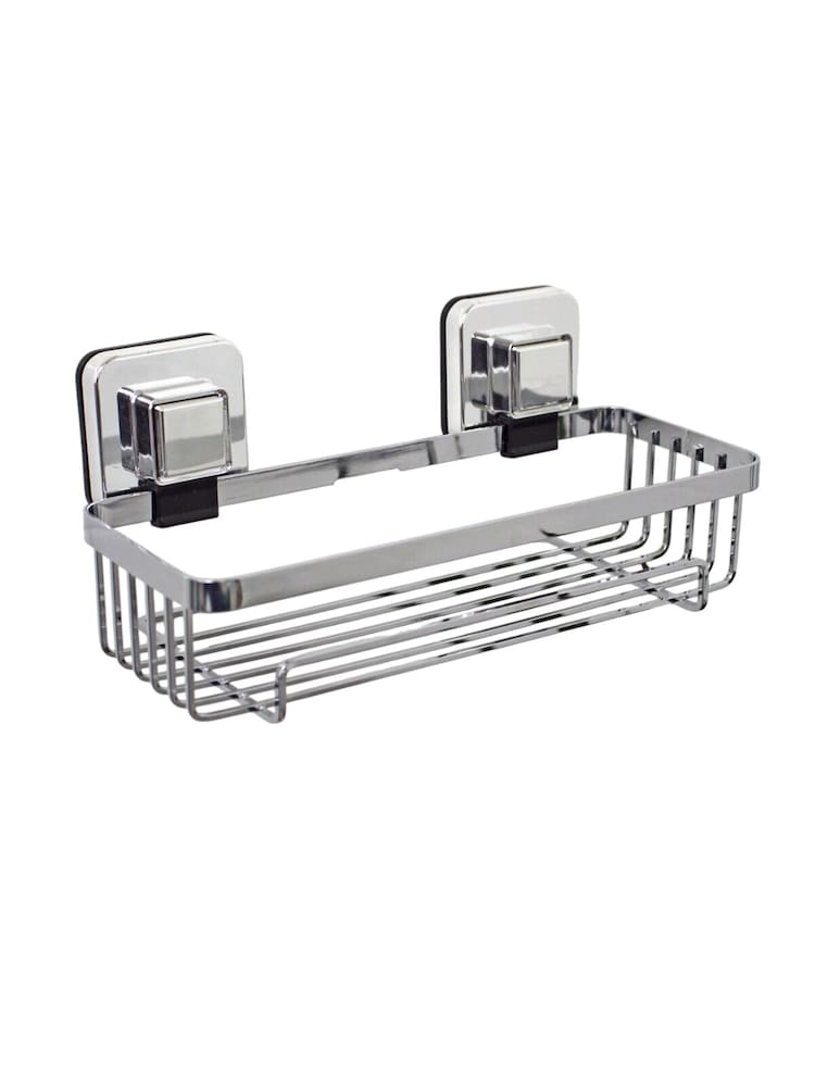 Showerdrape Chrome Suction Wall Mounted Rectangular Basket Pushloc - Image 6 of 6 Showerdrape Chrome Suction Wall Mounted Rectangular Basket Pushloc - Image 6 of 6