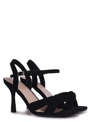 Linzi Black Blair Knotted Stiletto Heeled Sandals - Image 3 of 4