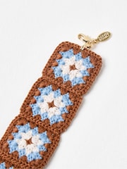 Oliver Bonas Brown Alison Brown & Blue Crochet Squares Bracelet - Image 3 of 5