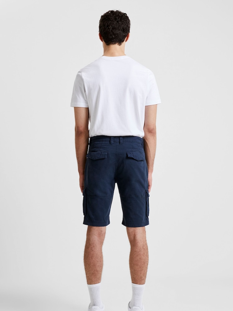 French Connection Blue Ripstop 100% Cotton Cargo Shorts - Image 2 of 3