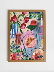 Joules Bonjour Bebe, impression encadrée en bois, art mural - Image 2 de 4