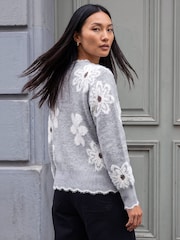 Πουλόβερ με αφράτο φλοράλ πλεκτό σχέδιο Roman - Εικόνα 2 από 4