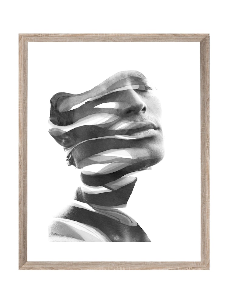 Brookpace Lascelles Black Contemporary Sculpture Artwork In Wood Frame - Image 2 of 3