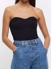 River Island Black Bandeau Top - Image 1 of 5