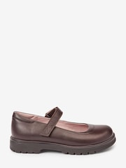 Schokoladenbraun - Mary-Jane-Schuhe aus Leder für die Schule - Bild 1 von 4