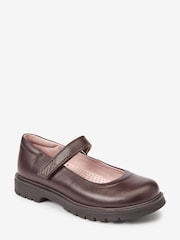 Schokoladenbraun - Mary-Jane-Schuhe aus Leder für die Schule - Bild 2 von 4