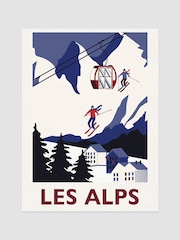 Joules Alpine Apres Wood Mounted Framed Print Wall Art - Image 1 sur 4