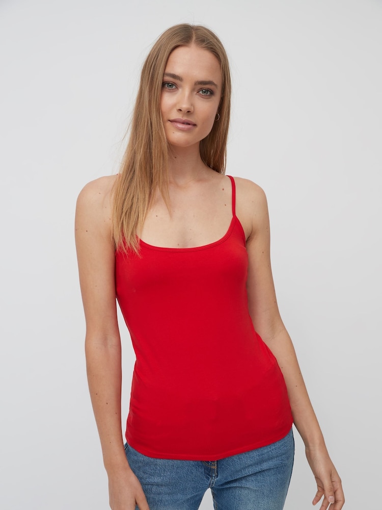 Red Thin Strap Vest - Image 1 of 3