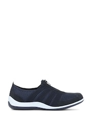 Pavers Navy Pavers Ladies Casual Zip Up Trainers - Image 1 of 5