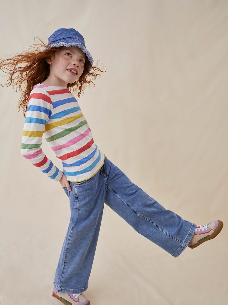 Boden Blue Wide Leg Jeans - Image 1 of 4 Boden Blue Wide Leg Jeans - Image 1 of 4
