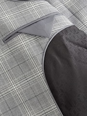 Light Grey Tailored Fit Textured Suit: Jacket - Image 7 of 9