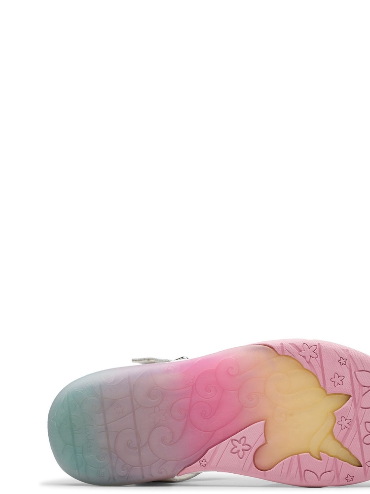 Clarks White Osian Charm Sandals - Image 8 of 8