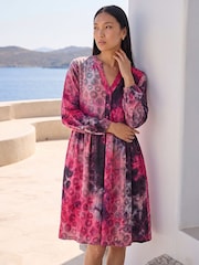 Roman Pink Animal Shirt Dress - Image 1 of 4
