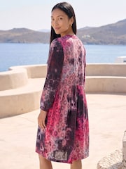Roman Pink Animal Shirt Dress - Image 2 of 4