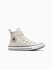 Converse White Easy On Leather Fleece Lined Junior Trainers - Image 1 of 9