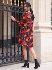 Roman Orange Embroidery Panel Dress - Image 3 of 4