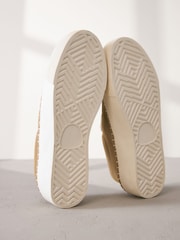 Camel Brown Signature Leather Rand Stitch Detail Slip-On Trainers - Image 6 of 6
