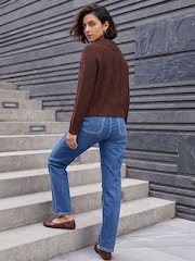 Roman Brown Chunky Cable Cardigan - Image 4 of 4