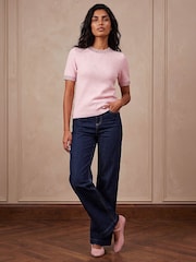 Roman Pink Embellished Trim Top - Image 3 of 4