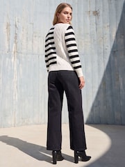 Roman White Cable Stripe Knit Jumper - Image 3 of 4
