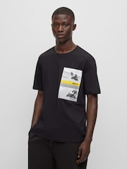 BOSS Black Relaxed Fit Motorbike Racing Graphic T-Shirt - Image 1 of 5