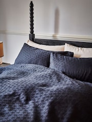 Rockett St George Black Studio Star 250 Thread Count Duvet Cover and Pillowcase Set - Image 2 of 5