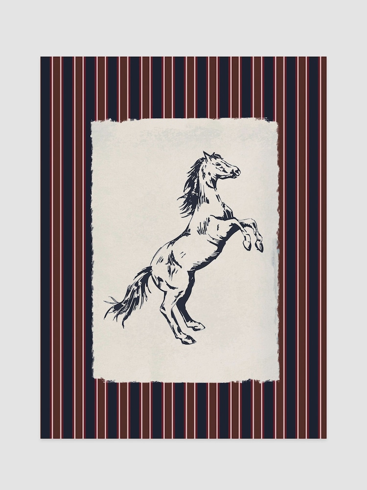 Joules Blue Mane Event Print Wall 50 x 70cm Art - Image 1 of 2 Joules Blue Mane Event Print Wall 50 x 70cm Art - Image 1 of 2