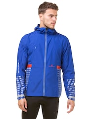 Ronhill Mens Blue Tech Reflective Afterhours Running Jacket - Image 4 of 6