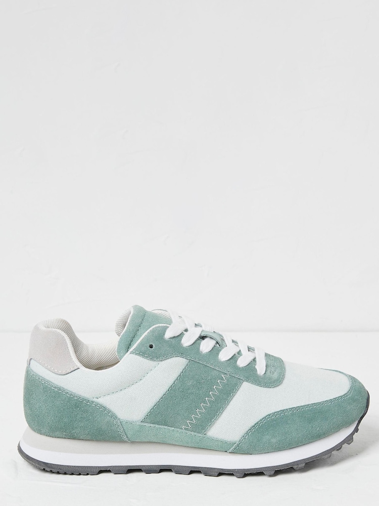 FatFace Green Georgia Colourblock Trainers - Image 1 of 1 FatFace Green Georgia Colourblock Trainers - Image 1 of 1