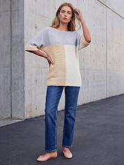 Roman Grey Colour Block Jumper - Image 2 of 4