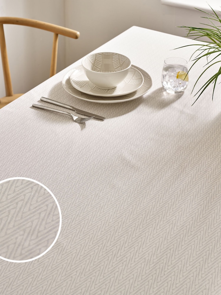 Natural Geo Wipe Clean Table Cloth - Image 1 of 4
