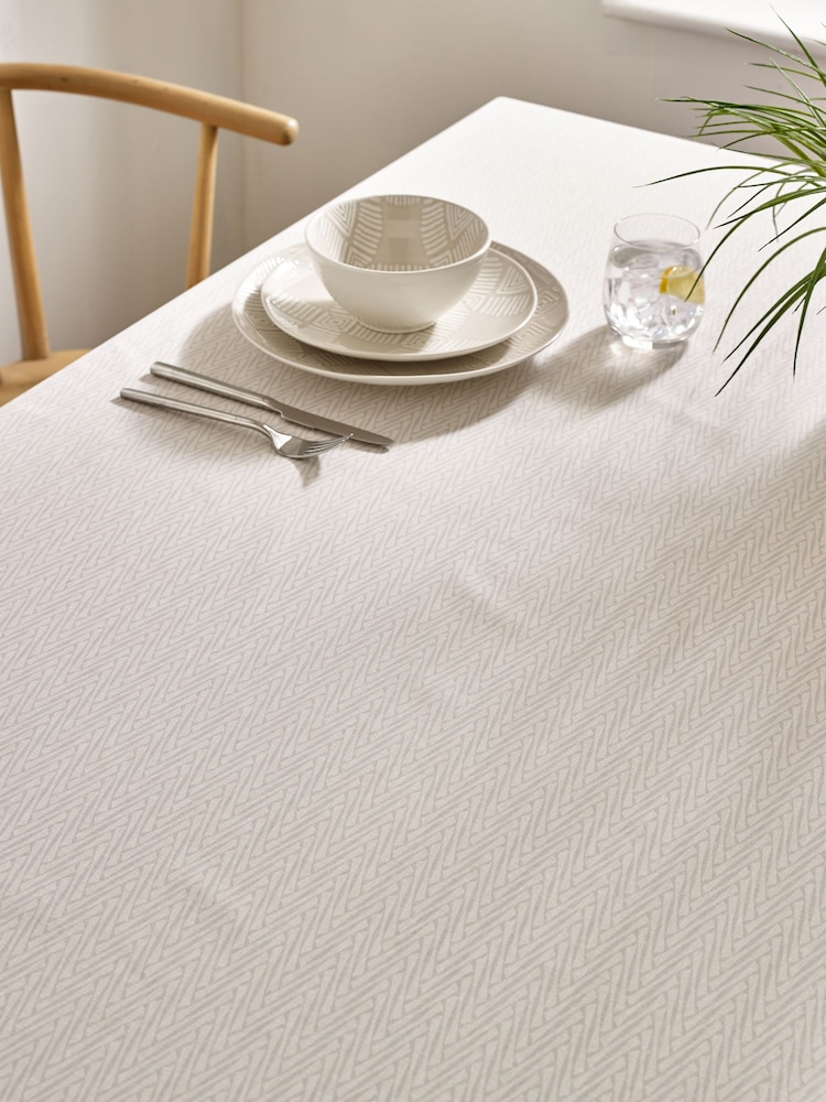 Natural Geo Wipe Clean Table Cloth - Image 2 of 4