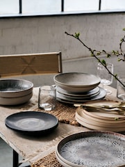 French Connection 12 Piece Natural Grey Westcott Reactive Dinner Set - Image 2 of 4