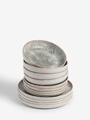 French Connection 12 Piece Natural Grey Westcott Reactive Dinner Set - Image 3 of 4