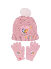 Vanilla Underground Pink Paw Patrol Girls Winter Beanie and Scarf Set - Image 1 of 5