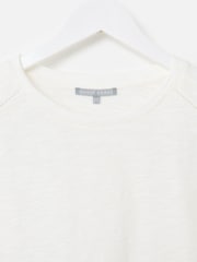 Oliver Bonas White Embroidered Puff Sleeve Top - Image 5 of 7
