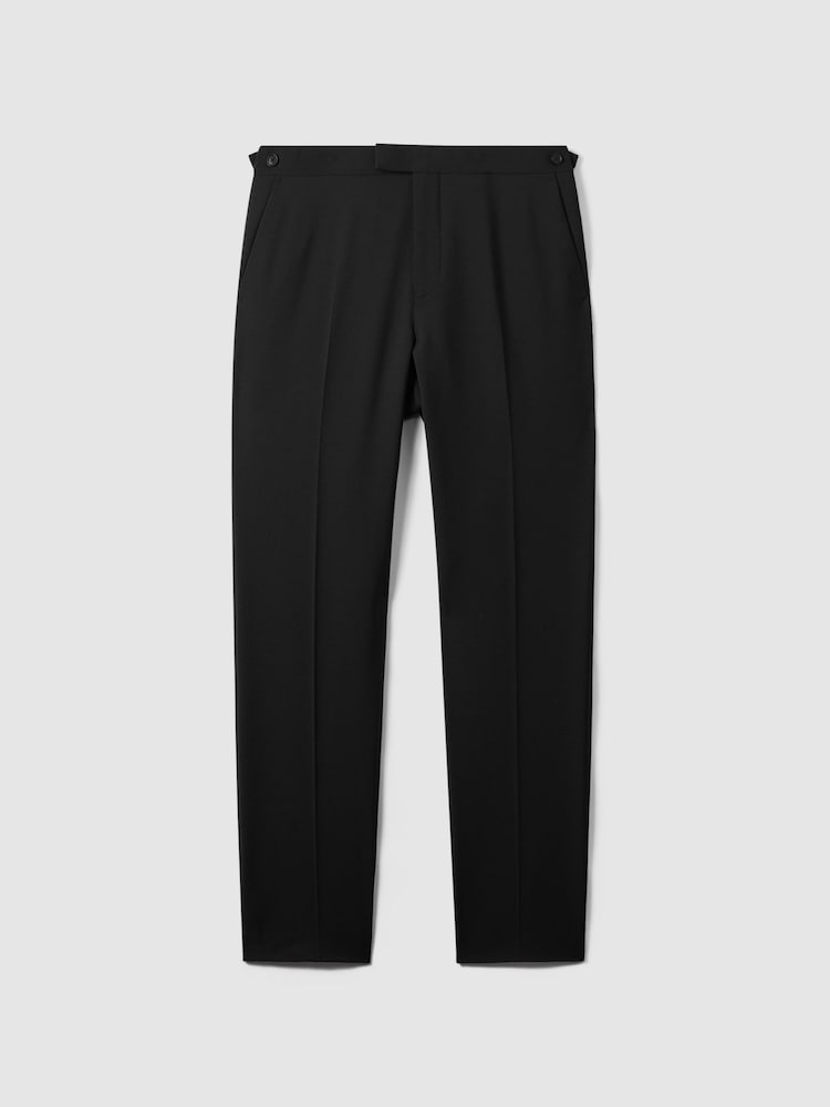 Reiss Black Hope Modern Fit Wool Blend Trousers - Image 2 of 7