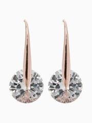 Rose Gold Tone Stone Effect Drop Earrings - Image 1 of 1