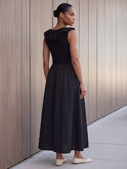 Roman Black Frill Detail Midi Dress - Image 2 of 4