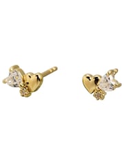 Oliver Bonas Gold Tone Estelle Heart Cluster Gold Plated Stud Earrings - Image 3 of 3