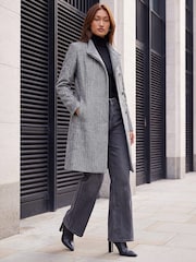 Roman Black Funnel Neck Coat - Image 3 of 4