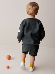Charcoal Grey Looney Tunes Crew Sweatshirt and Shorts Set (3mths-8yrs) - Image 3 of 7