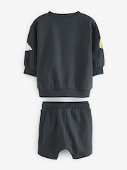 Charcoal Grey Looney Tunes Crew Sweatshirt and Shorts Set (3mths-8yrs) - Image 6 of 7