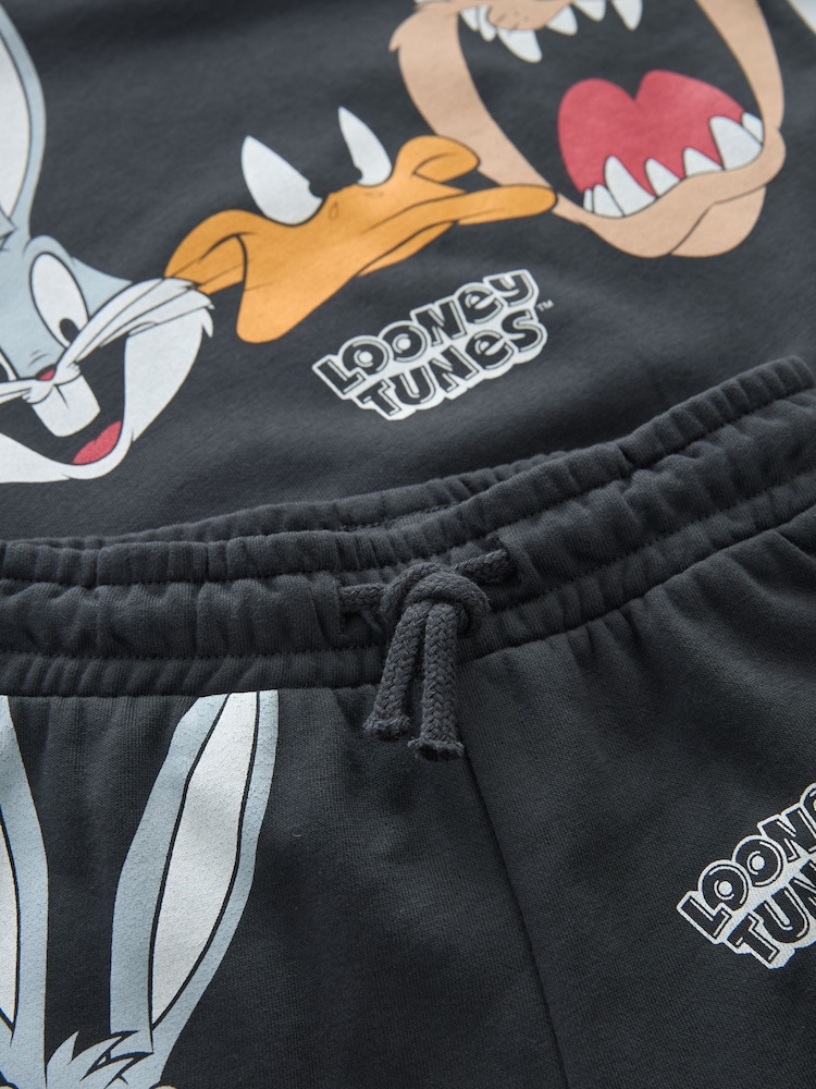 Charcoal Grey Looney Tunes Crew Sweatshirt and Shorts Set (3mths-8yrs) - Image 7 of 7