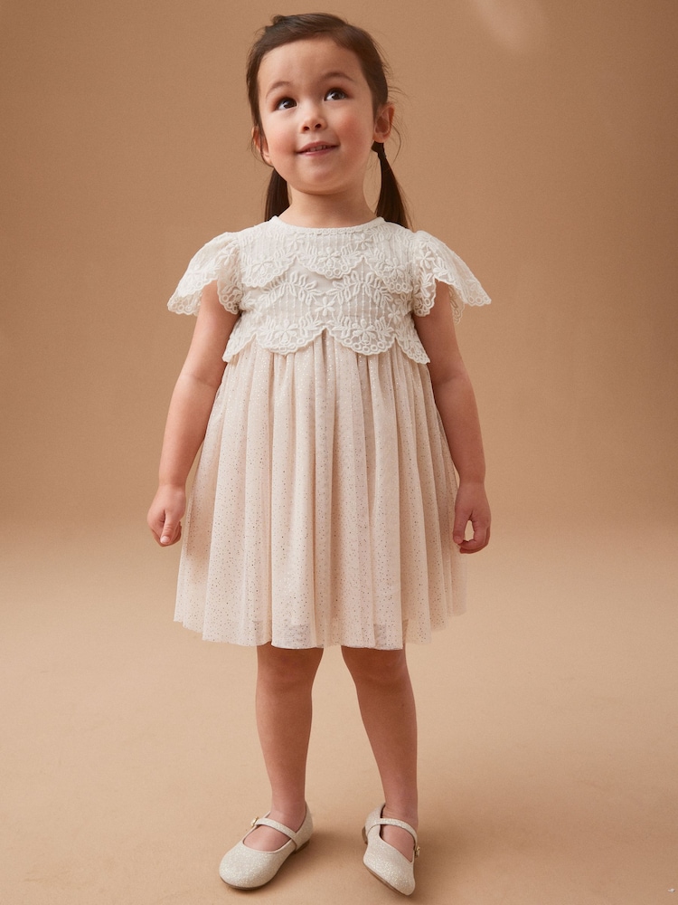 Pink Mesh Lace Dress (3mths-7yrs) - Image 2 of 7
