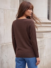 Roman Brown Floral Hotfix Knit Jumper - Image 2 of 4