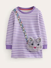 Boden Purple Appliqué Pocket T-Shirt - Image 1 of 3