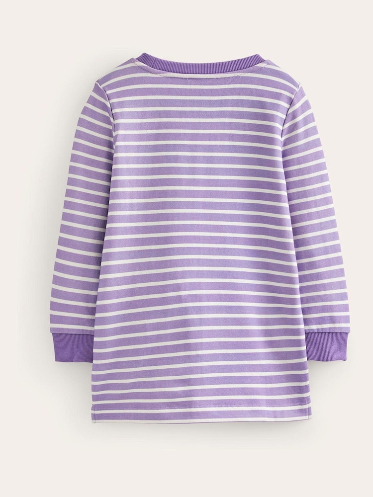 Boden Purple Appliqué Pocket T-Shirt - Image 2 of 3