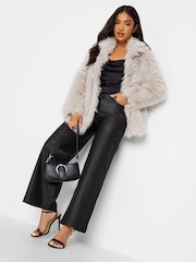 PixieGirl Petite Natural Long Faux Fur Coat - Image 3 of 4